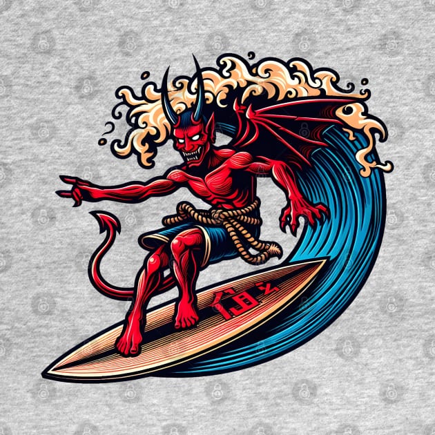 Surfing devil by Japanese Fever